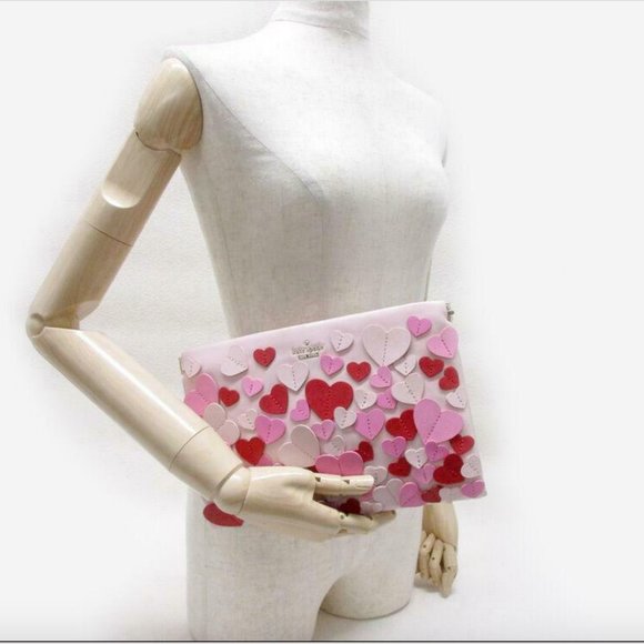 Kate Spade Secret Admirer Pink Hearts purse bag - Picture 7 of 12